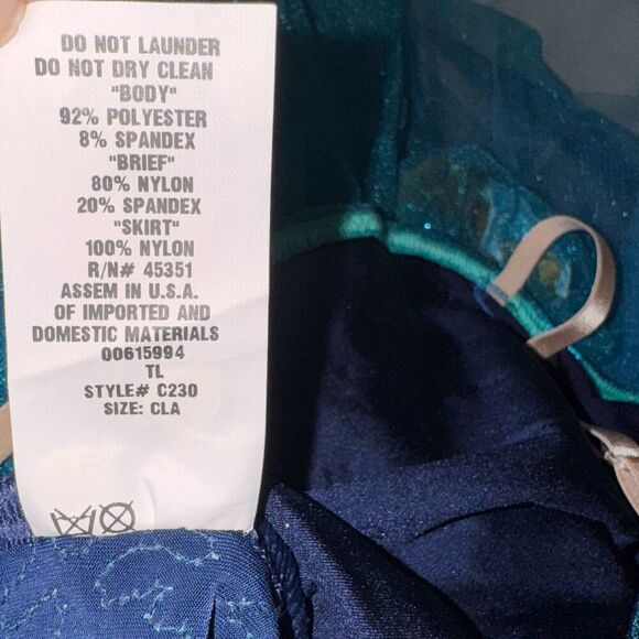 Curtain Call Dance Costume Ballet C230 Size CLA Large Size 14 Blue Recital - Picture 3 of 6